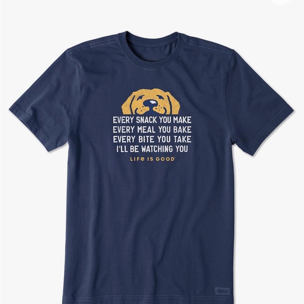 Life is good yellow lab dog t shirt multiple NWT